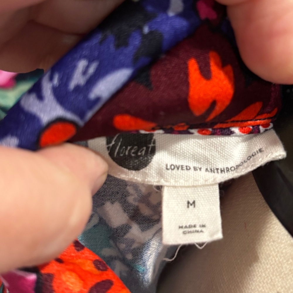 FLOREAT x ANTHROPOLOGIE Silky Sleep Pajama PJ Top & Bottom Set,  Medium - Picture 3 of 10
